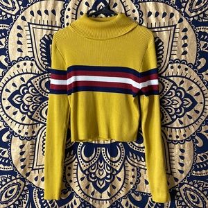 Mustard colored Long sleeve turtle neck